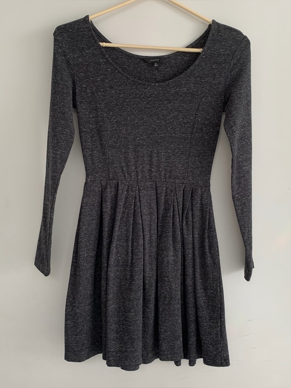Talula Dark Charcoal Long-Sleeve Fit-and-Flare Dress